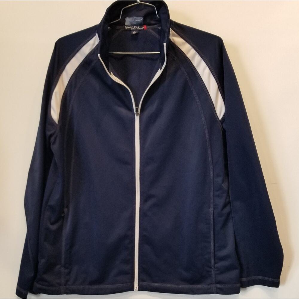 Sport Tek by Port Authority Navy Athletic Long Sleeve Full Zip Size Men's XL‎